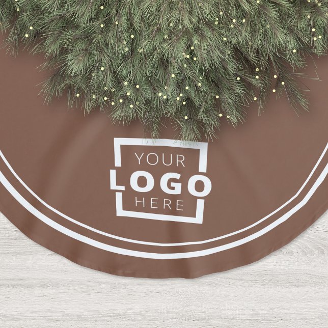 Custom Business Logo Christmas Elegant Corporate Brushed Polyester Tree Skirt (Creator Uploaded)