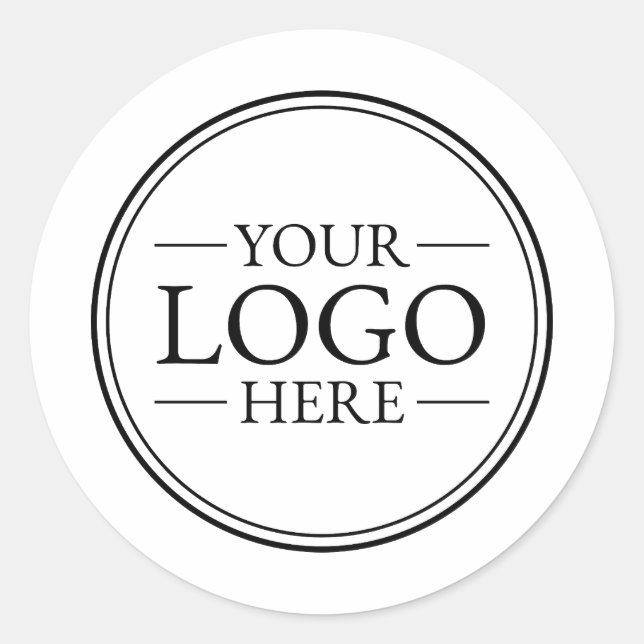 Custom Business Logo Classic Round Sticker (Front)