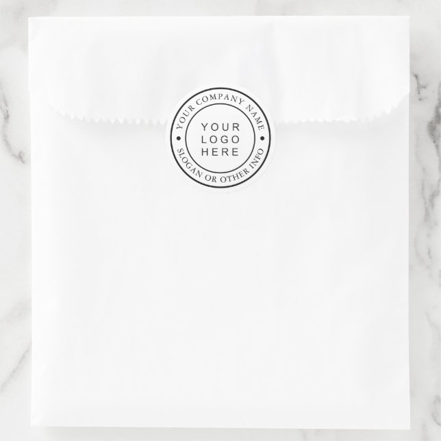 Custom Business Logo Classic Round Sticker (Bag)