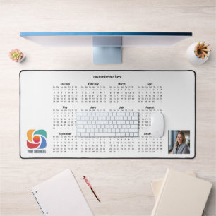 Custom Business Logo Company 2026 Calendar Desk Mat
