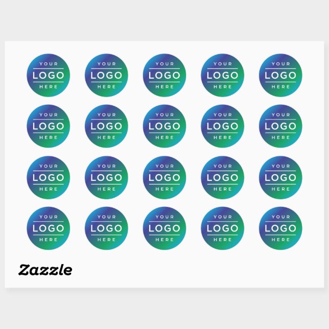 Custom Business Logo Company Branded Classic Round Sticker (Sheet)
