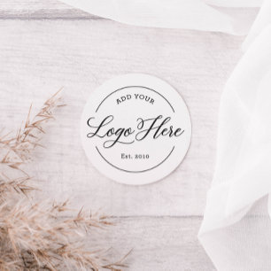 Custom Business Logo Company Branded Classic Round Sticker