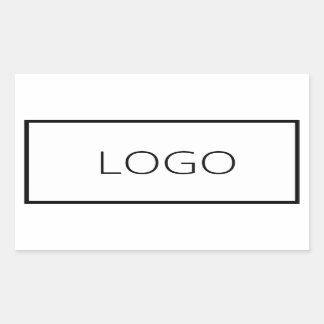 Custom Business Logo Company Branded Rectangular Sticker