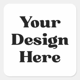 Custom Business Logo Company Branded Square Square Sticker