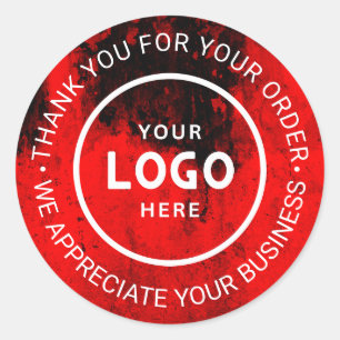 Custom Business Logo Company Branded Thank You Classic Round Sticker