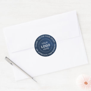 Custom Business Logo Company Branded Thank You Classic Round Sticker