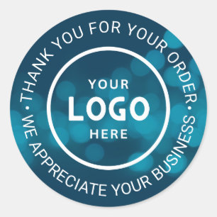 Custom Business Logo Company Branded Thank You Classic Round Sticker