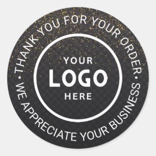 Custom Business Logo Company Branded Thank You Classic Round Sticker