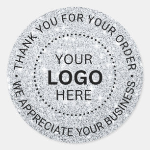 Custom Business Logo Company Branded Thank You  Classic Round Sticker