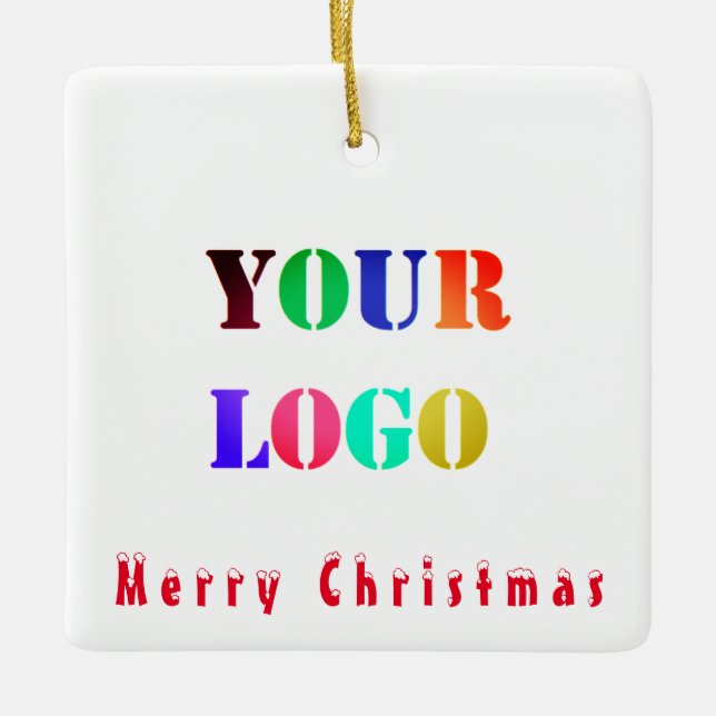 Custom Business Logo Company Christmas Ornament (Front)