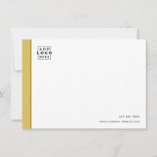 Custom Business Logo Company Contact Gold Border Card