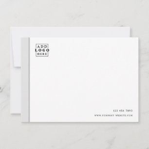 Custom Business Logo Company Contact Gray Border Card