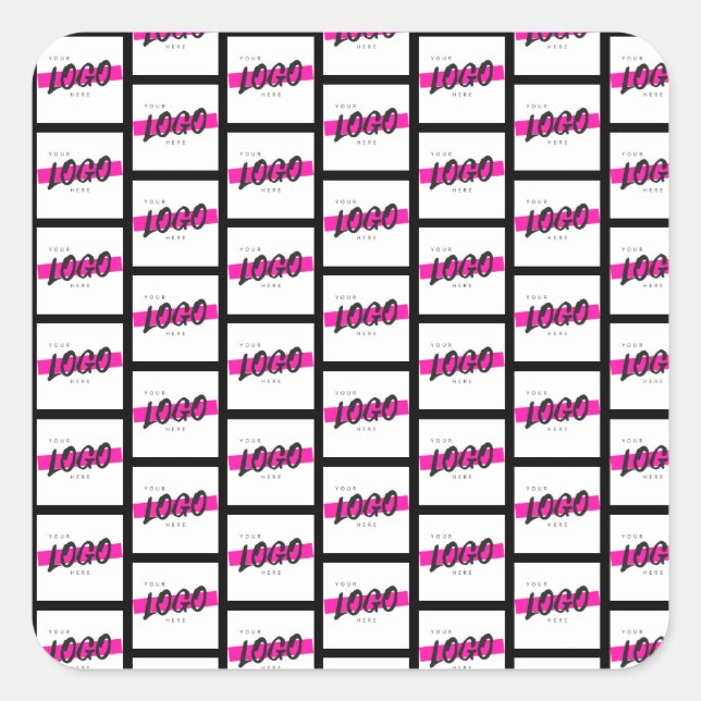 Custom Business Logo Company Corporate Promotional Square Sticker (Front)