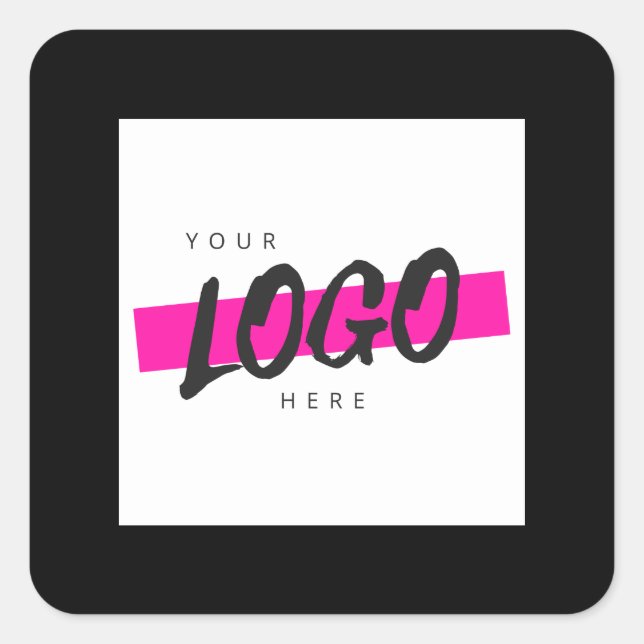 Custom Business Logo Company Corporate Promotional Square Sticker (Front)