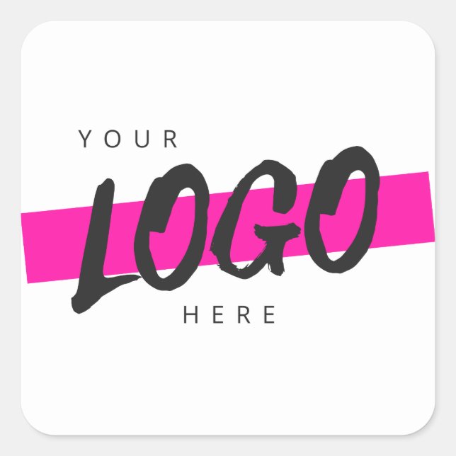 Custom Business Logo Company Corporate Promotional Square Sticker (Front)