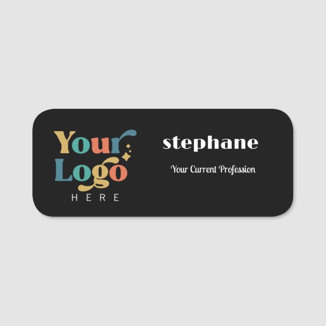 Custom Business Logo Company Employee Name Tag (Front)
