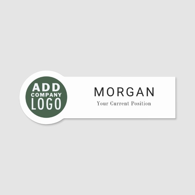 Custom Business Logo Company Employee Name Tag (Front)