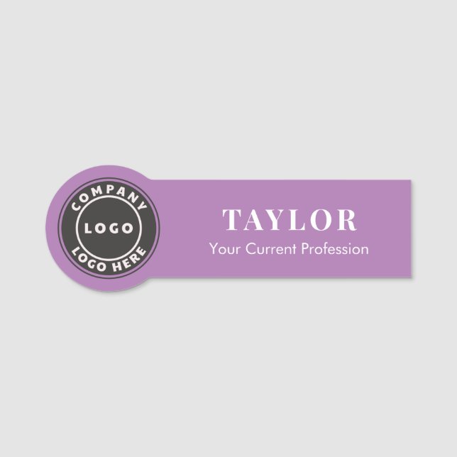 Custom Business Logo Company Employee Name Tag (Front)