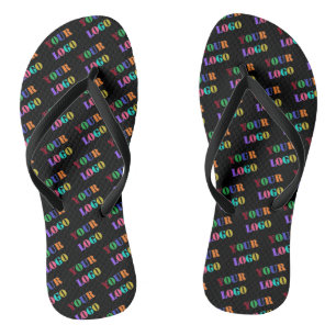 Custom Business Logo Company Flip Flops Your Colou