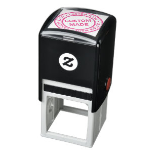 Custom Business Logo Company Fuchsia Pink Self-inking Stamp