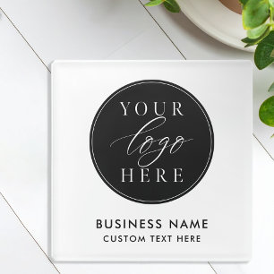 Custom Business Logo Company Glass Coaster