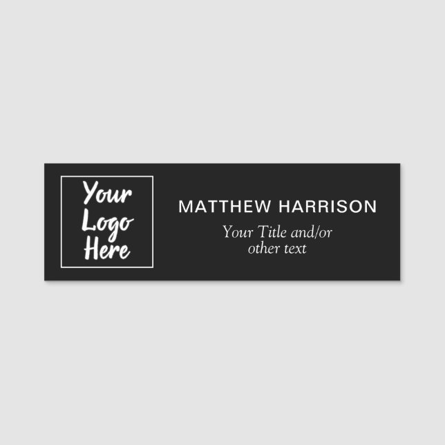 Custom Business Logo Company Logo Name Tag (Front)