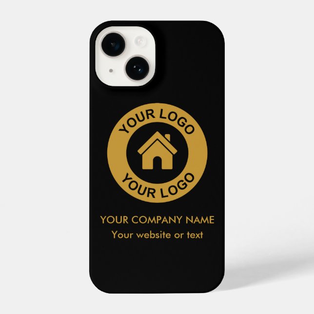 Custom Business Logo Company Name And Website iPho iPhone Case (Back)
