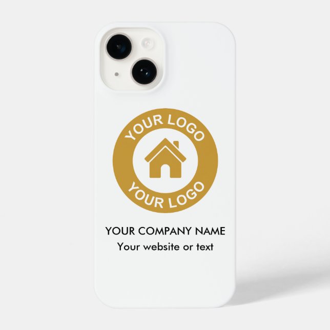 Custom Business Logo Company Name And Website iPhone Case (Back)