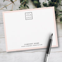 Custom Business Logo Company Name Blush Pink 