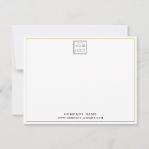 Custom Business Logo Company Name Gold Border Card