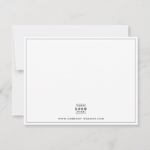 Custom Business Logo Company Name Grey Border Card