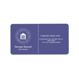 Custom Business Logo Company Name Label