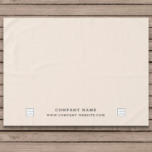 Custom Business Logo Company Name Promo Beige Tablecloth