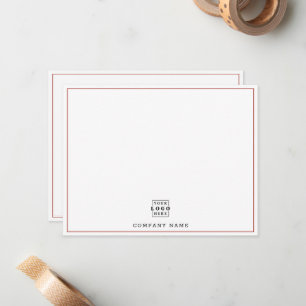 Custom Business Logo Company Name Red Border Card