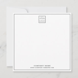 Custom Business Logo Company Name Square Card