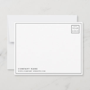 Custom Business Logo Company Name Thank You Photo Card