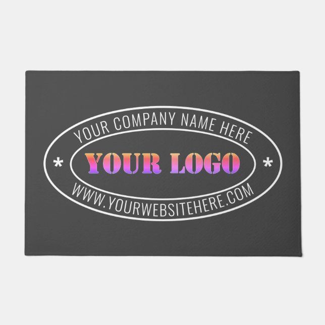 Custom Business Logo Company Office Personalized Doormat (Front)