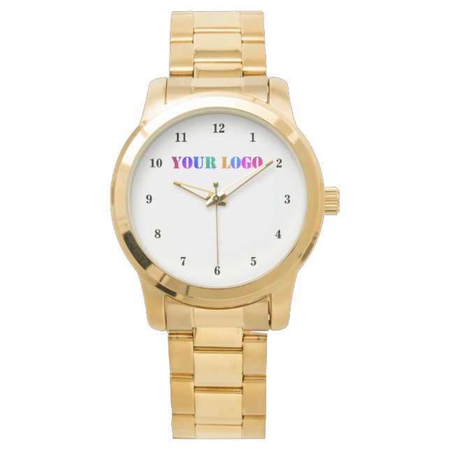 Custom Business Logo Company Personalised Watch (Front)