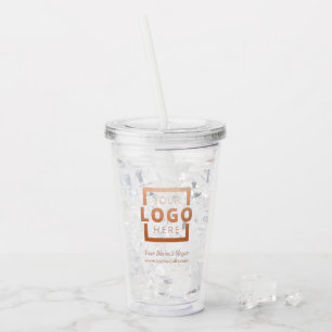 Custom Business Logo Company Promotional Acrylic Tumbler