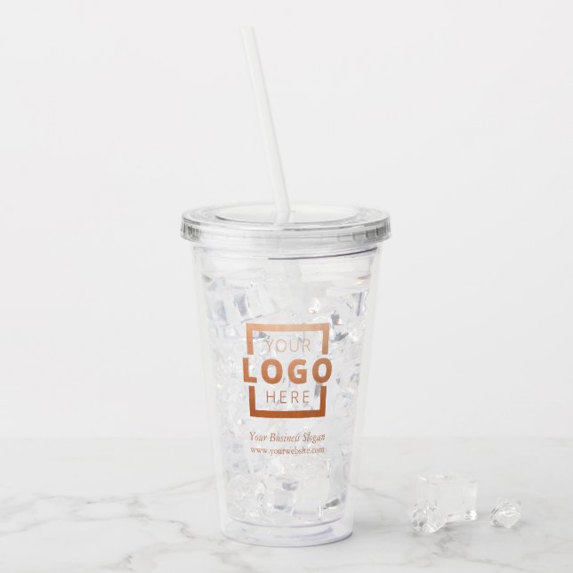 Custom Business Logo Company Promotional Acrylic Tumbler (Front Ice)