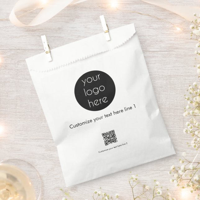 Custom Business Logo Company Promotional  Favour Bags (Clipped)