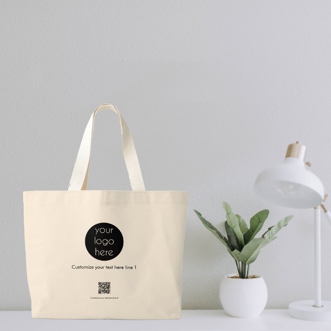 Custom Business Logo Company Promotional  Large Tote Bag (Creator Uploaded)
