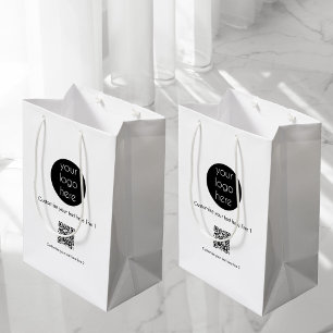 Custom Business Logo Company Promotional  Medium Gift Bag