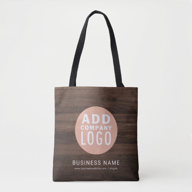 Custom Business Logo Company Promotional Swag Tote Bag (Front)