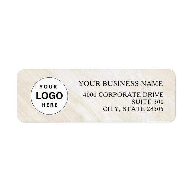 Custom Business Logo Company Return Address Label (Front)