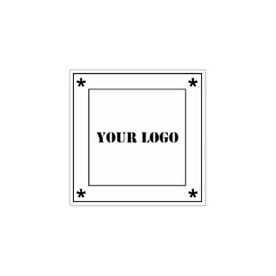 Custom Business Logo Company Square Rubber Stamp