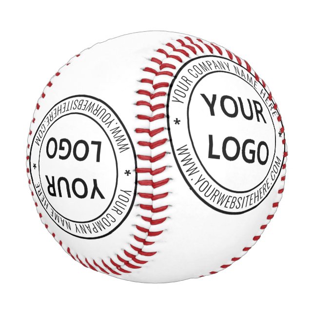 Custom Business Logo Company Stamp Baseball (Angled)
