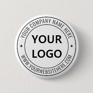 Custom Business Logo Company Stamp - Personalised  6 Cm Round Badge