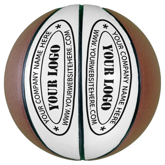 Custom Business Logo Company Stamp - Personalised  Basketball (Vertical)