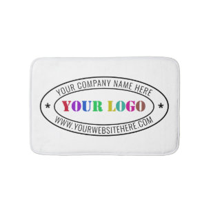 Custom Business Logo Company Stamp - Personalised  Bath Mat